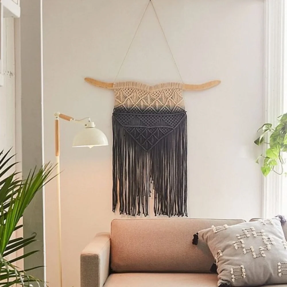 Urban Outfitters Home Rosa Ombre Macramé Wall Hanging